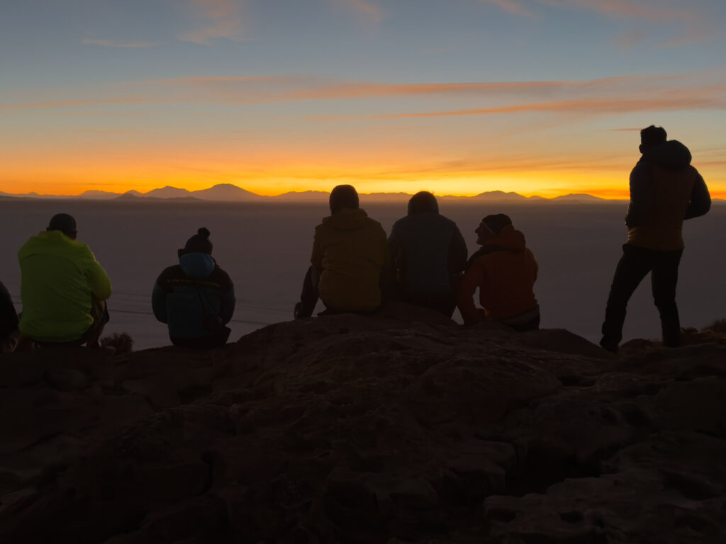 Tramonto dall'Isola Inchauasi, Bolivia